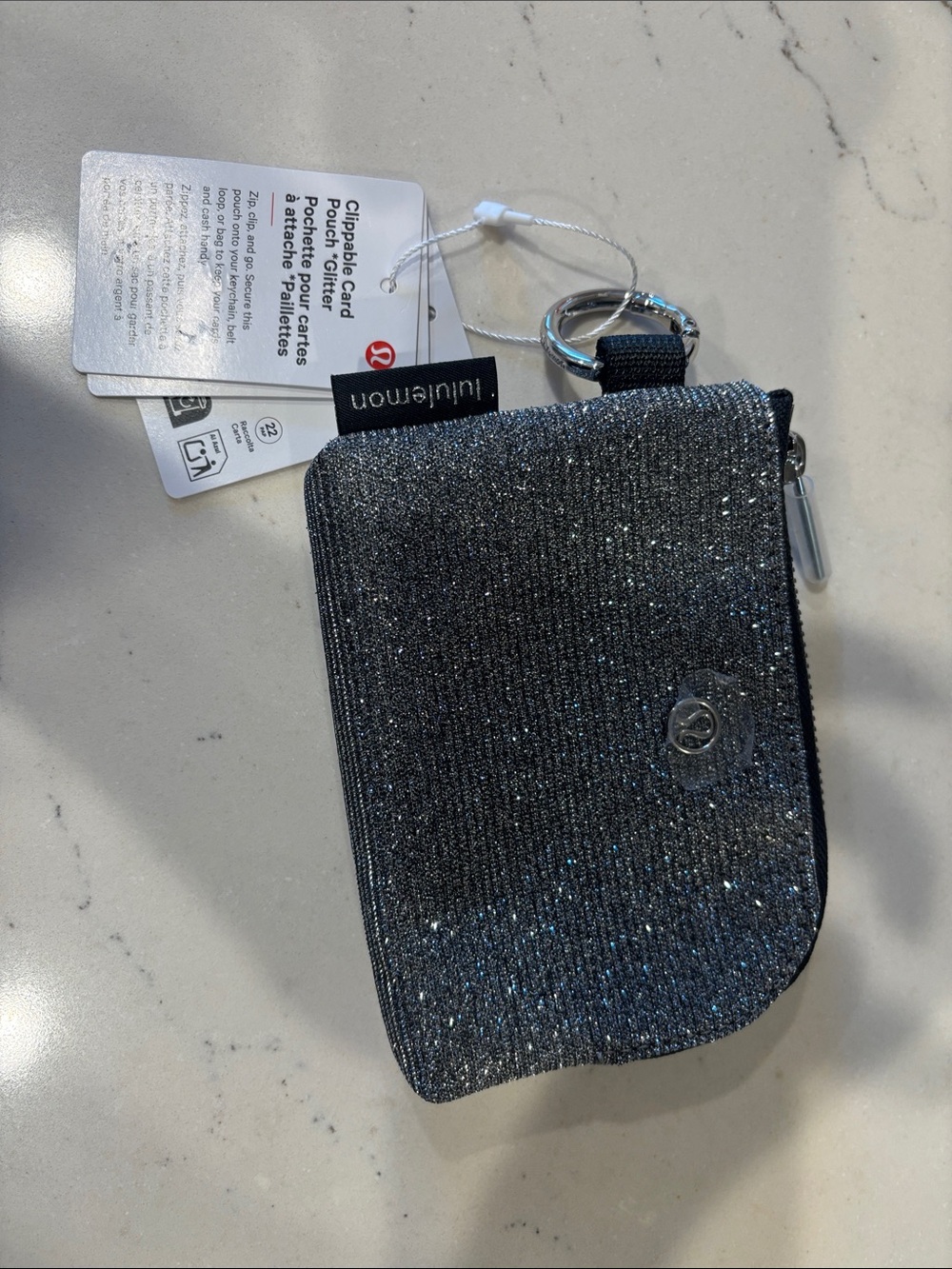 lululemon Clippable Card Pouch Glitter Edition ⭐️ NWT